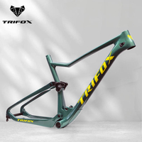 TRIFOX Carbon Full Suspension MTB Frame - 29er XC/Trail, Boost 148mm, Lightweight Mountain Bike Frameset