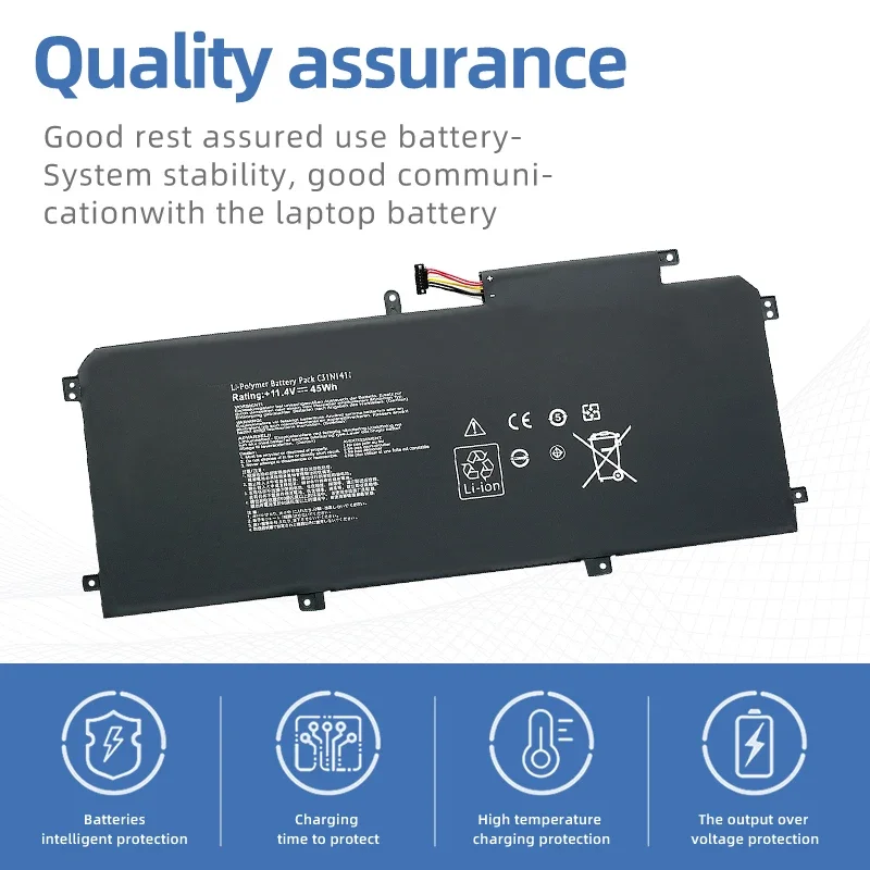 Replacement Laptop Battery C31N1411 11.4V 45Wh For ASUS Zenbook U305 U305F U305FA U305CA UX305 UX305CA UX305F UX305FA Series