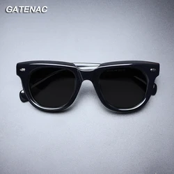 Vintage Acetate Polarized Sunglasses Men Thicken Handmade Retro Designer UV400 Sunglasses Women Quality Luxury Brand Eyewear