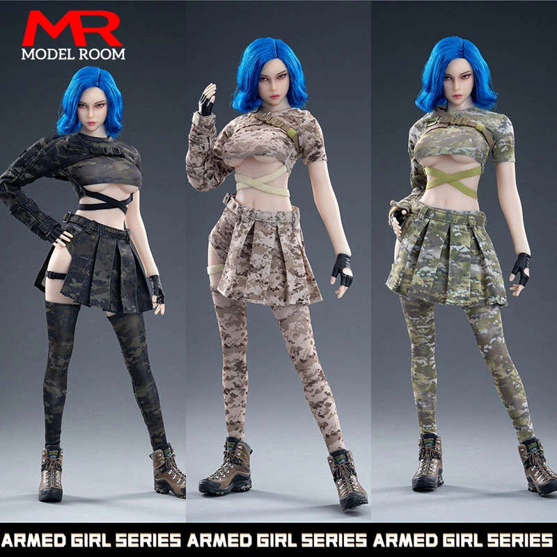 Fire Girl Toys FG091 1/6 Armed Girl Costume Camouflage Combat Suit Clothes Model Fit 12'' TBL S10D Female Action Figure Body