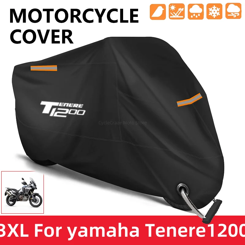 

Motorcycle Cover Waterproof Outdoor Scooter UV Protector Dust Rain Cover For Yamaha Super Tenere tenere1200 Tenere 1200 2024