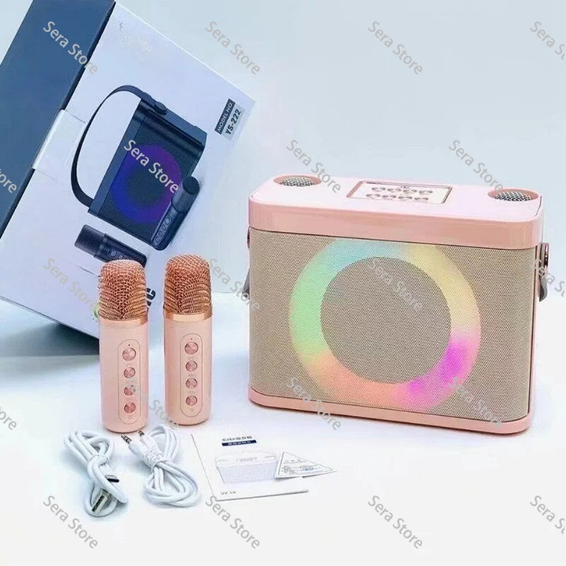 ys-219bt-bluetooth-speaker-with-dual-wireless-mics-for-home-karaoke-ktv-and-mobile-singing-portable