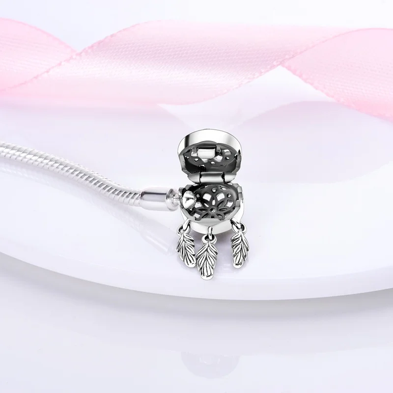 925er Sterlingsilber, Regenbogen-Leder, Schleife, Herz, Sternenhimmel, Schlangenknochenkette, geeignet für Original-Perlen, DIY-Geschenk, exquisit – Detail 2