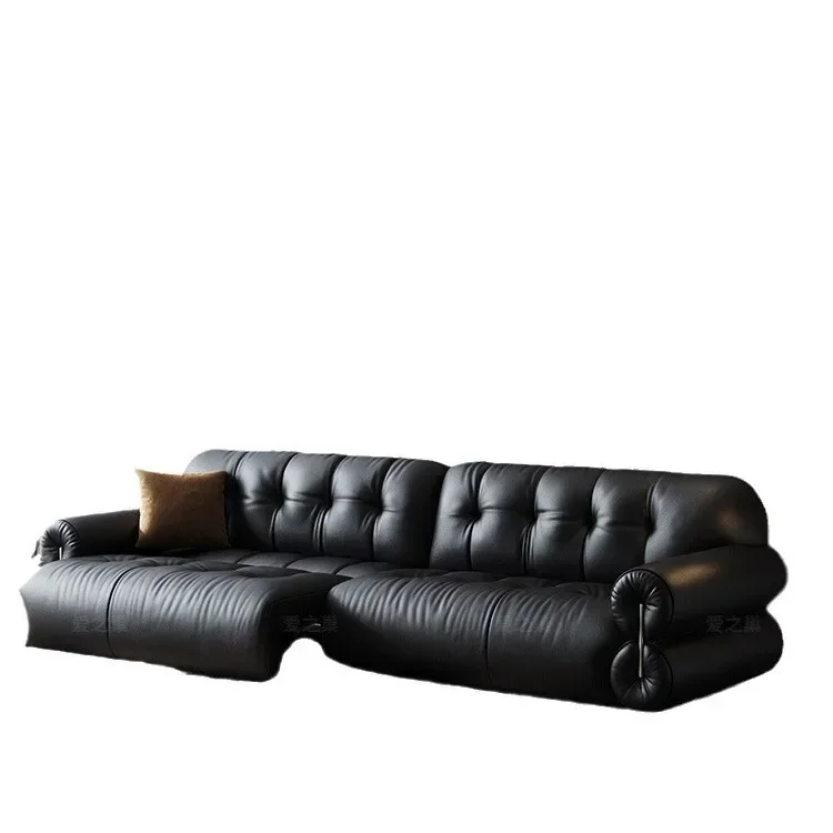 

TTZero Wall Electric Brown Sugar Sofa Telescopic Living Room Adjustable Black Functional Sofa Bed