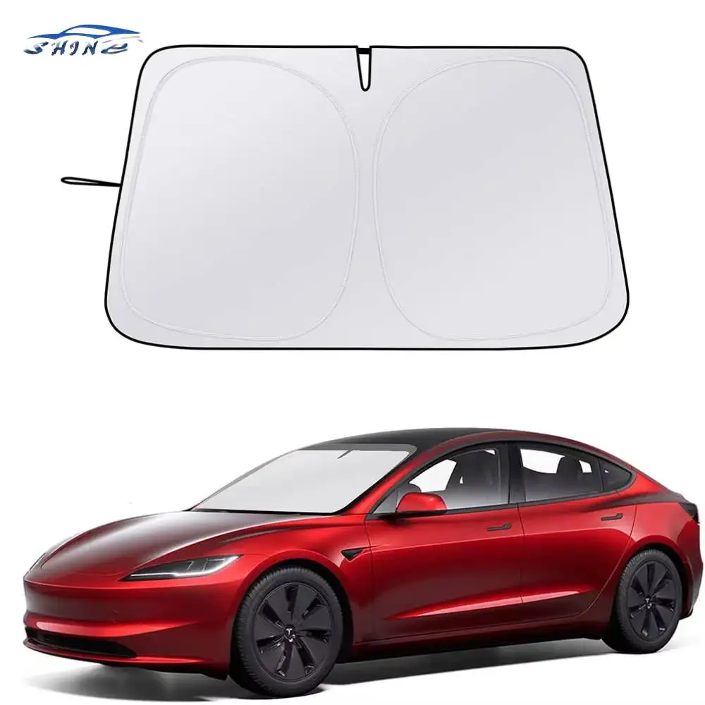 

Car Windshield Sun Shade Covers Visors Front Window Sunscreen Protector Design For Tesla Model 3/Y Sunshade Accessories