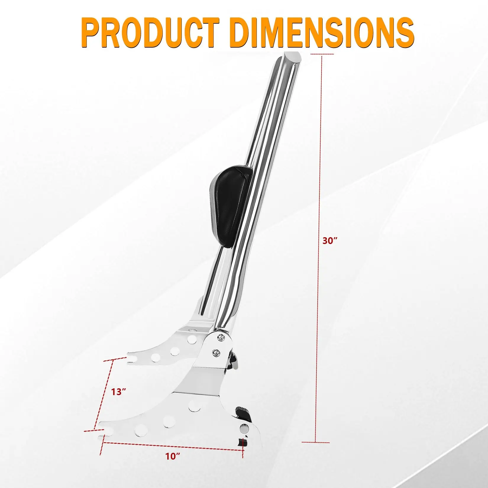 For Harley Fat Boy 114 FLFBS 18-25 Fat Boy FLFB 2018-2019 Detachable Motorcycle Backres Upright Sissy Bar & Docking Hardware Kit view 3