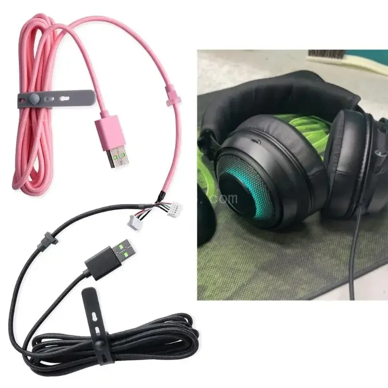 USB Gaming Headset Cable Wire for Razer Kraken Kraken 7.1 V2 RGB Kraken Edition