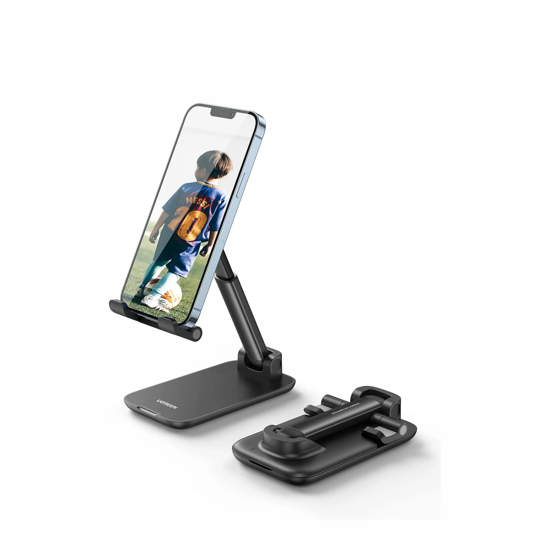 UGREEN Phone Stand Desk Foldable Holder Height Adjustable Cell Phone Cradle Dock Compatible with All Phones