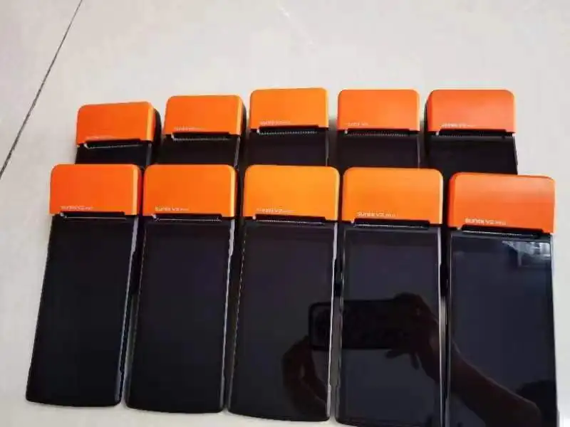 Used V2 Pro With 2+16 RAM But No NFC No Barcode Scanner Handheld POS Thermal Label Printer Android 7.1, 4G/Dual-Band WiFi Sun mi