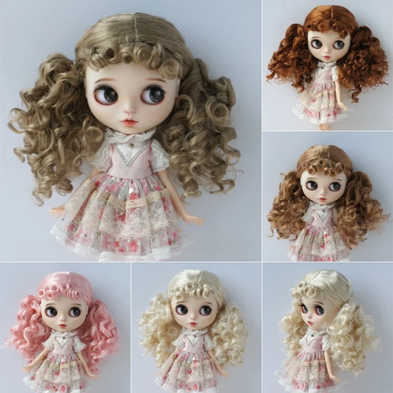 

Full Sizes Doll Hair JD724 Double Instant Noodle Roll Pony Synthetic Mohair BJD Wigs 1/8 1/6 1/4 1/3 SD DOD Blythes Doll Wig
