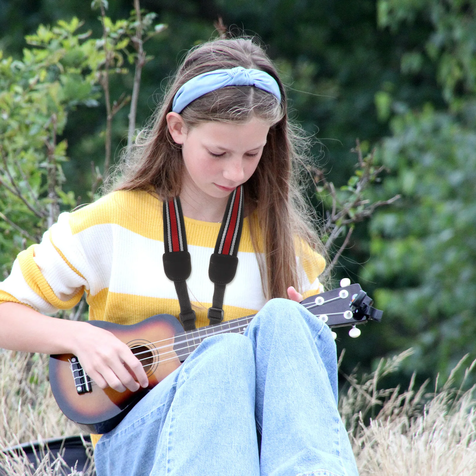 

Strap Comfortable Durable Ukulele Neck Guitar Belt Use Skin Friendly Adjustable Ukulele Belt Guitar Accessories