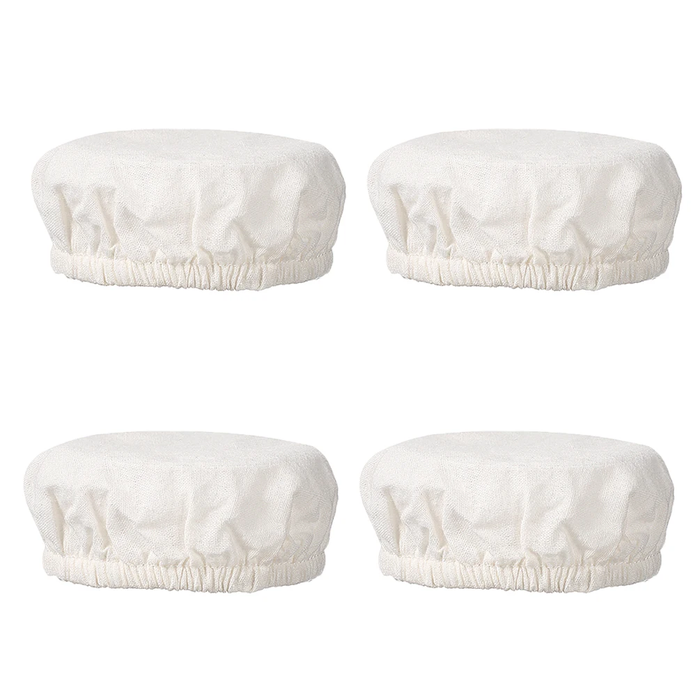 

4 Pcs Jar Cloth Covers 8-10CM Beige Sourdough Starter Proofing Kitchen Jar Lids Lids Glass Storage Wide Mouth Kitchen