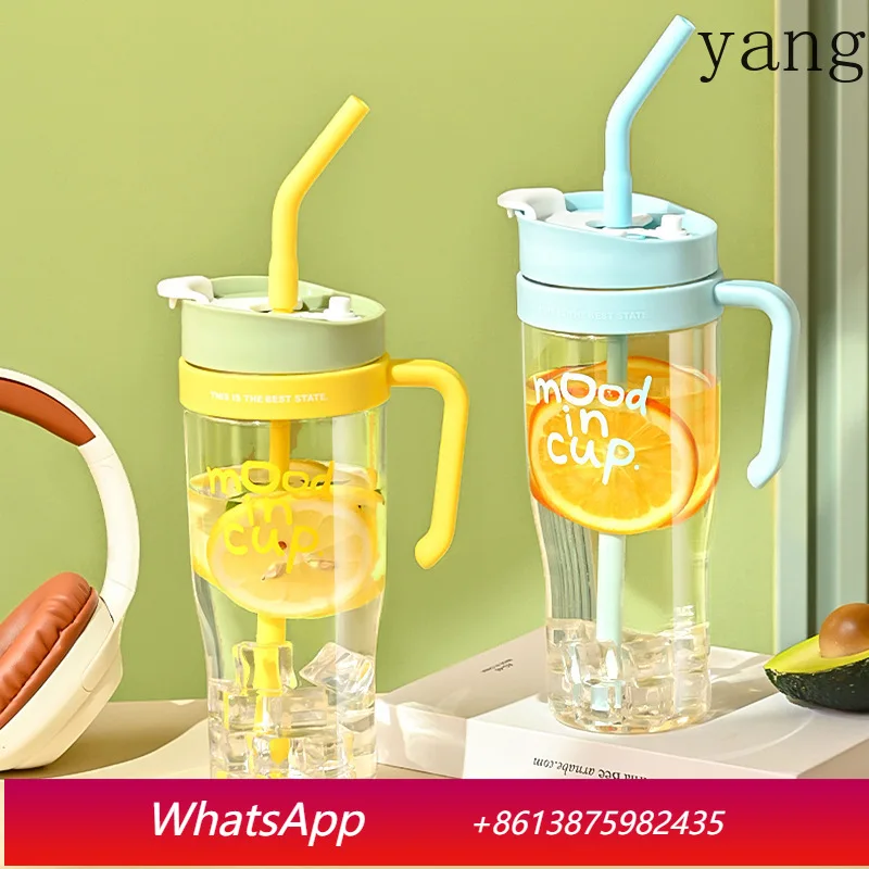 

LMM 1200ml transparent straw plastic cup space cup tumbler high value sports water bottle