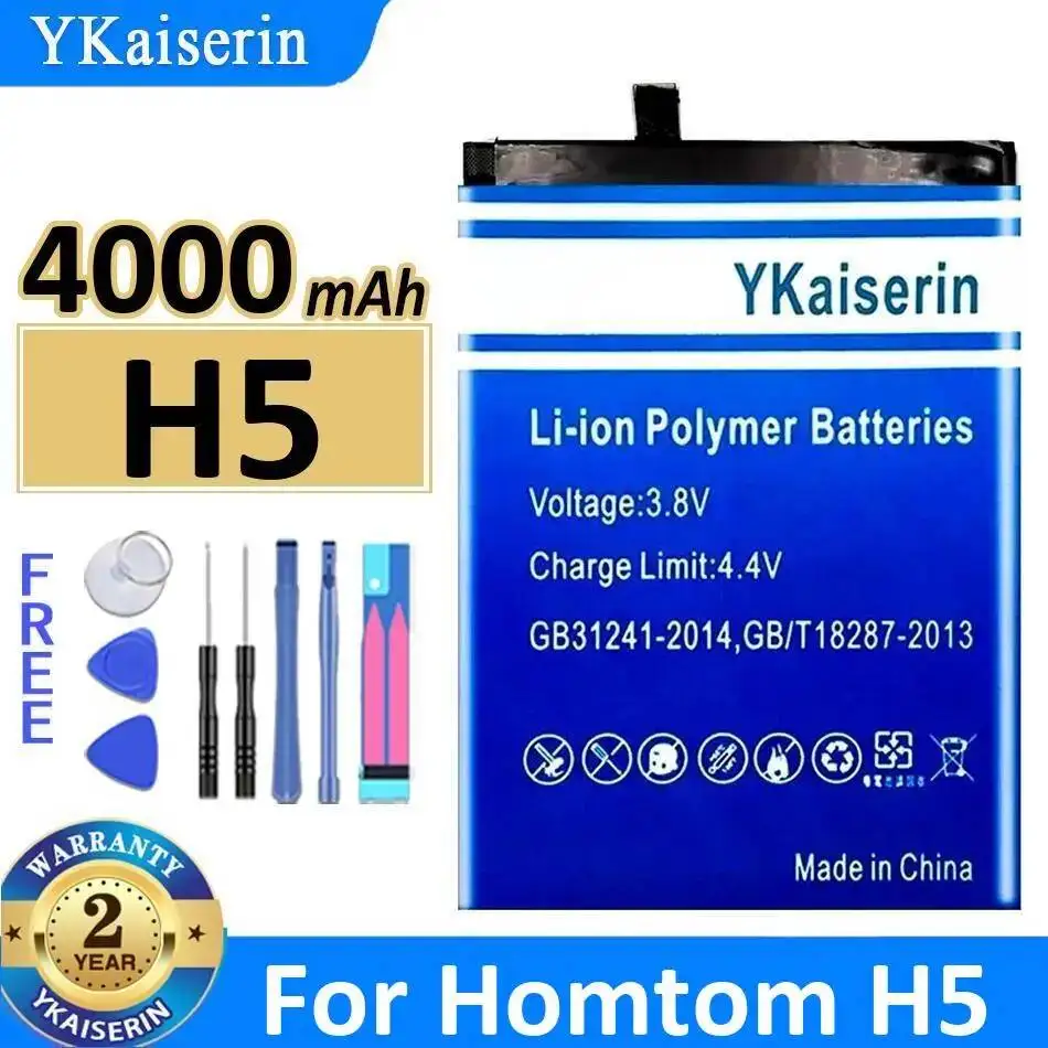 

Аккумулятор для мобильного телефона Homtom H5, 4000 мАч, высокая совместимость, длительное время работы