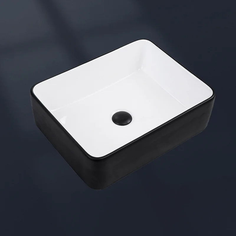 Balcony ceramic integrated basin hotel bathroom table basin integrated household washbasin