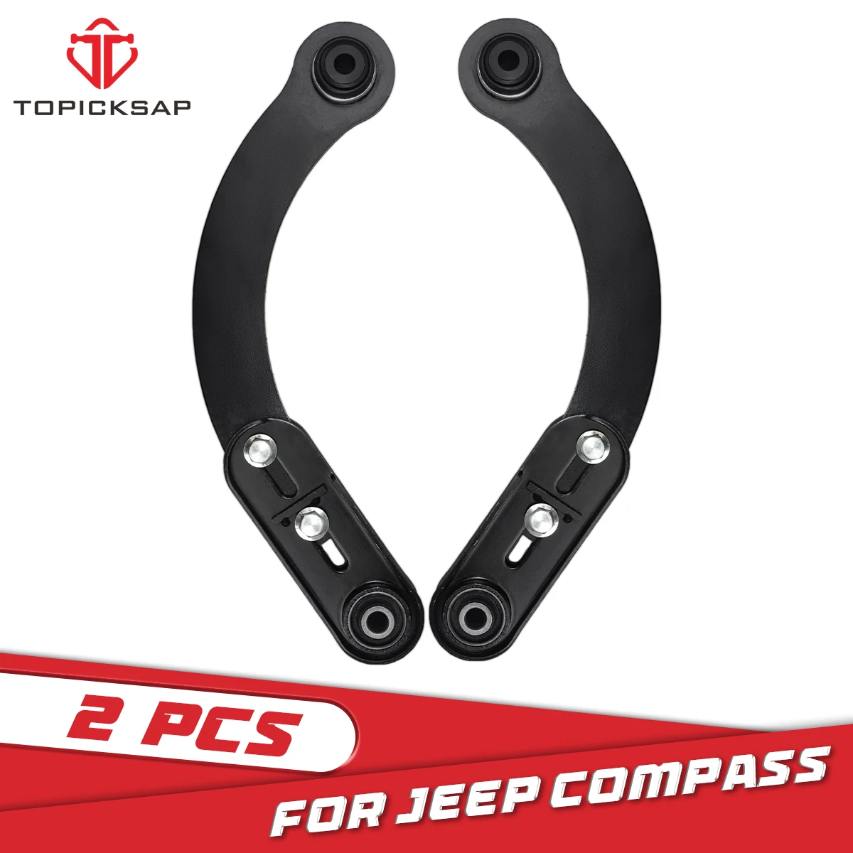 TOPICKSAP Adjustable Rear Upper Control Arms Left Right for Jeep Compass Patriot Dodge Caliber Mitsubishi Outlander 2007 - 2017