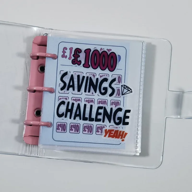 Mini Savings Challenges Book Budget Binder Save Money Loose-leaf Notebook Cash Budget Storage Album Book