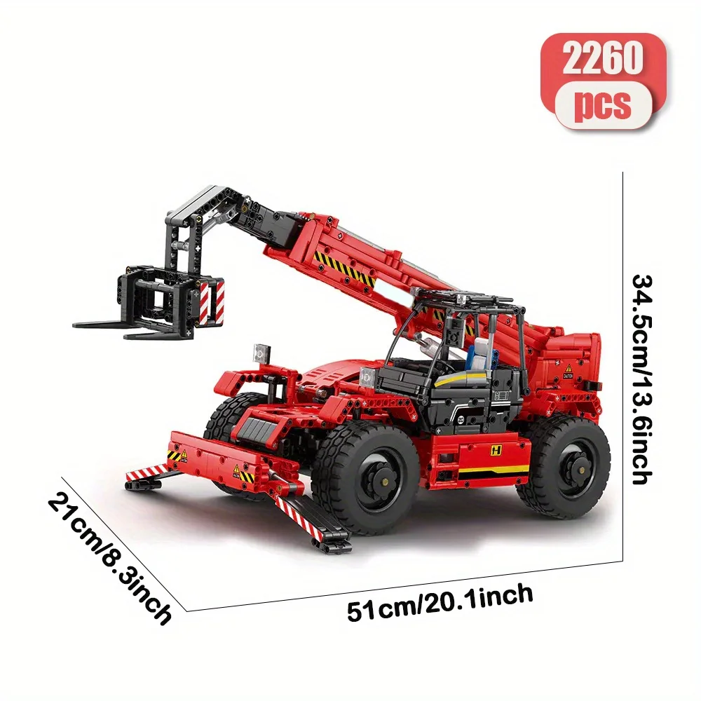 MOC – chariot élévateur à bras télescopique, modèle de bateau jouet, ensemble de blocs de construction, décoration intérieure détaillée, cadeau d'anniversaire idéal pour la saint-valentin