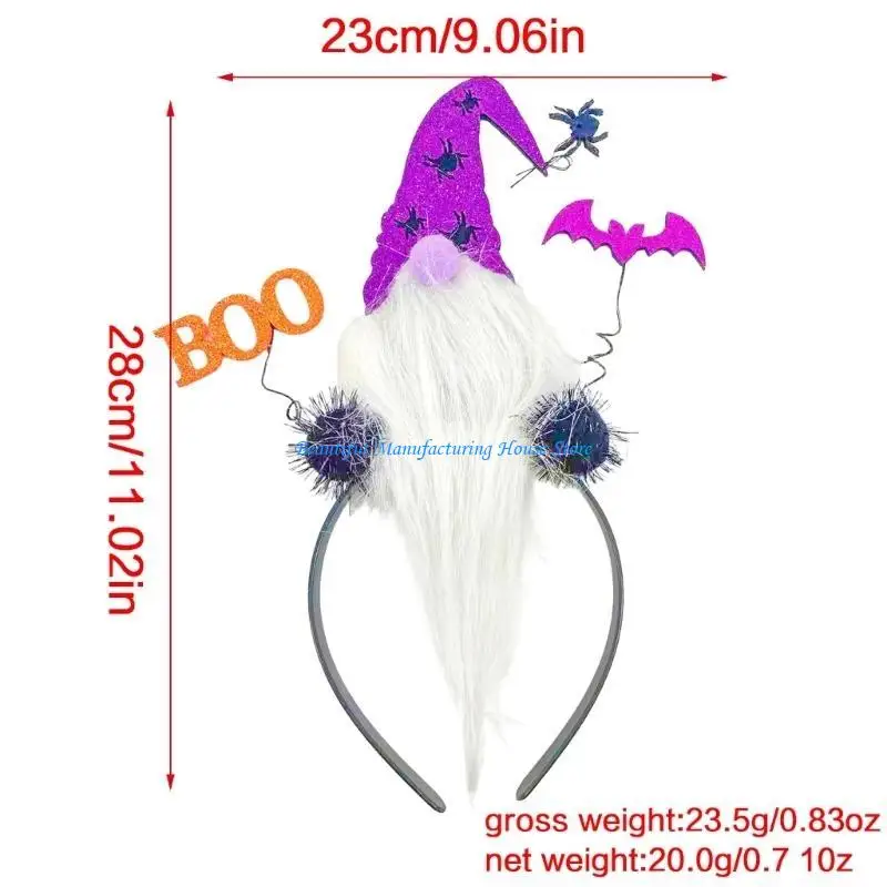 

E56A Furry Spiders Headband Halloween Headwear Halloween Party Photo Props Spiders Party Headwear Cosplay Accessories