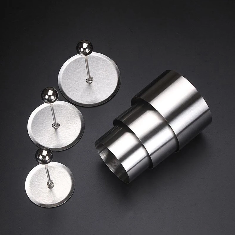 

Set Of 3 Mousse Cake Molds For Baking Stainless Steel Cake Ring W/ Pusher Desserts Making Must Have Home Essentials