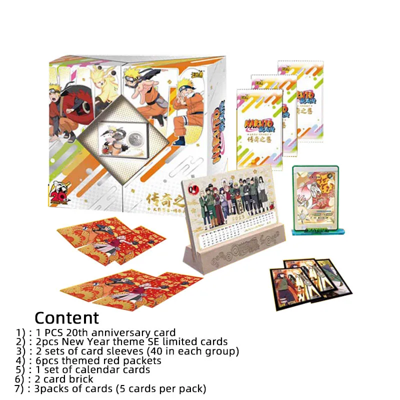 Naruto Collection Card Booster Box Kayou Scroll Of Legend Joyful Celebration Anime Trading Cards New Year Gift Box