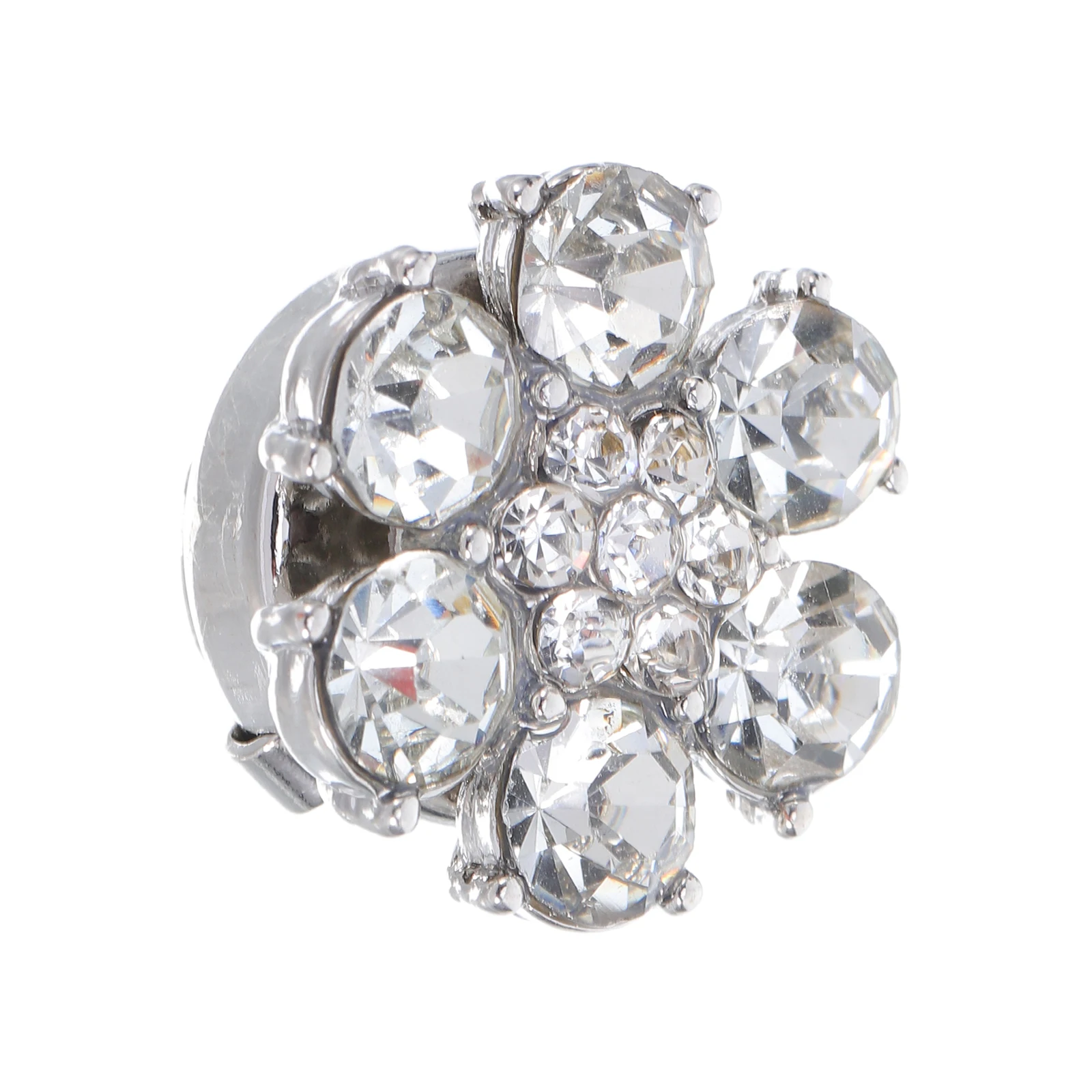 Six petal crystal flower buttons for versatile stylish embellishments