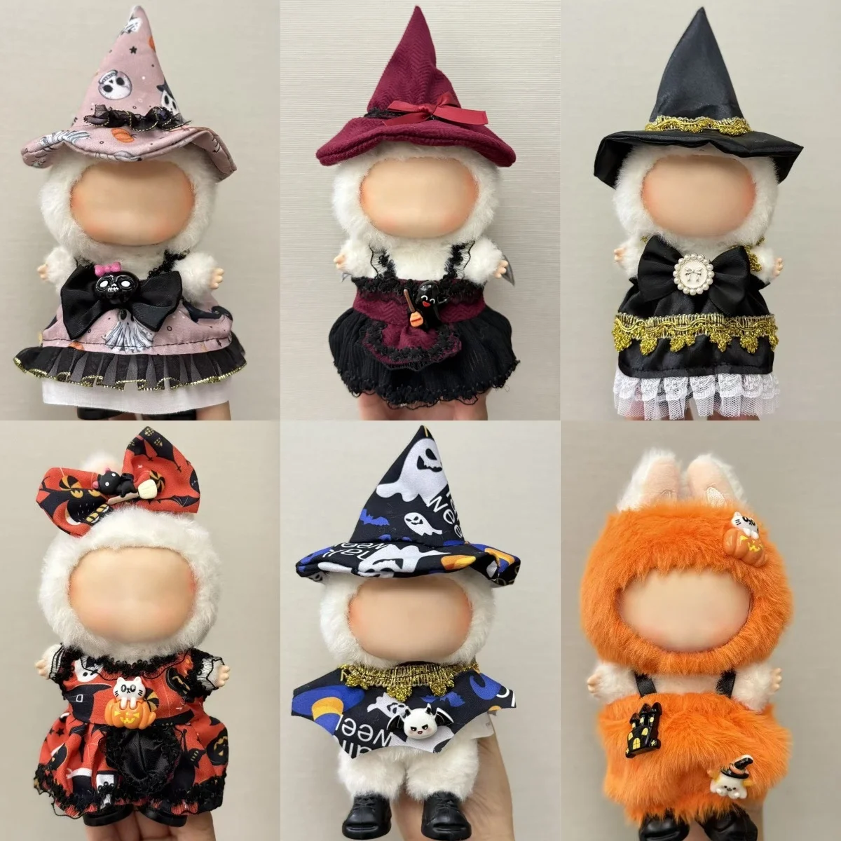 

Halloween costume doll costume, 17cm doll costume, cute pumpkin witch set accessories