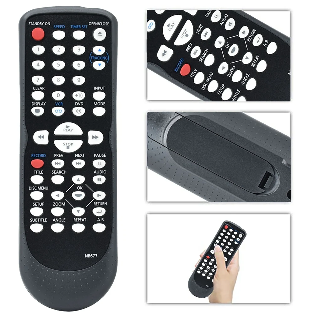 

A72T NB677 Пульт дистанционного управления для Magnavox NB677UD CDV220MW9 CDV220MW9/F DVD-видеомагнитофон Замена пульта дистанционного управления