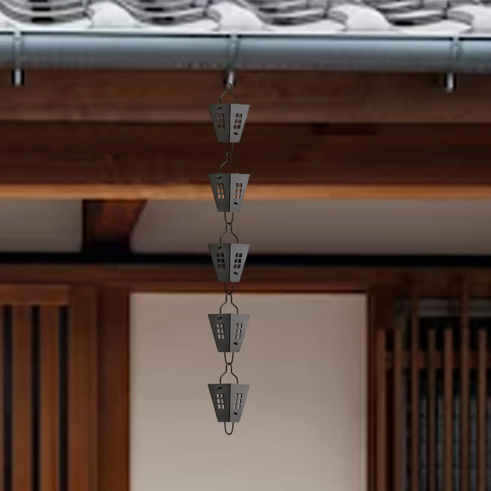 

Rain Gutter Chain Sturdy Water Diverter Accessories for Yard Backyard Garden