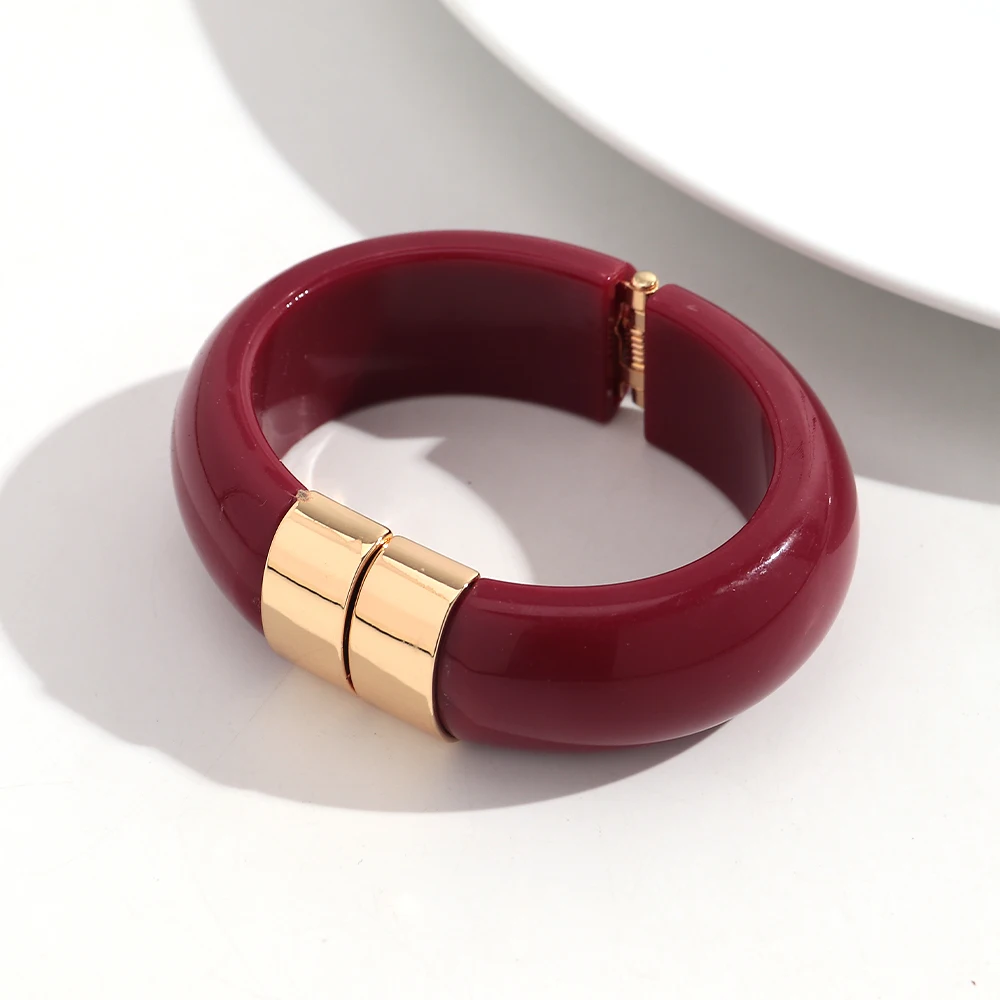 Modische Bunte Harz-Armreifen aus Edelstahl, Wasserdicht, Klobige Armbänder für Damen, Schmuckgeschenk 2026 – Detail 9