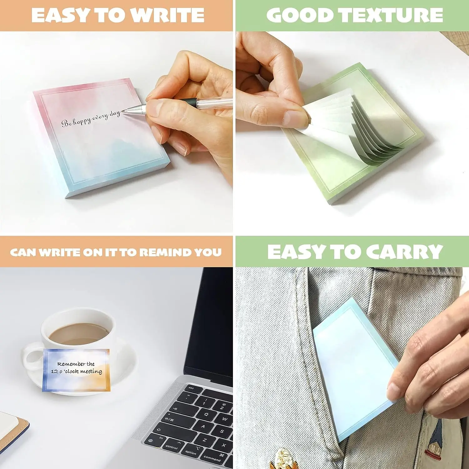100sheets/pack 6 Packs Memo Sticky Notes Adhesive Constellation Blue Stationery Scrapbooking Bookmarker Notes Adhesive Memo Pads