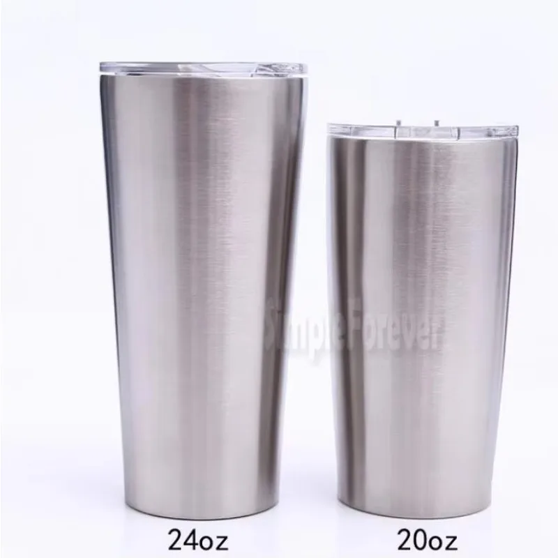 

25pcs/lot 24oz 20oz 16oz Vacuum Tumbler Coffee Mug Stainless Steel Double Wall Vacuum Insulated Beer Cups Drinkware Vacuum Mugs