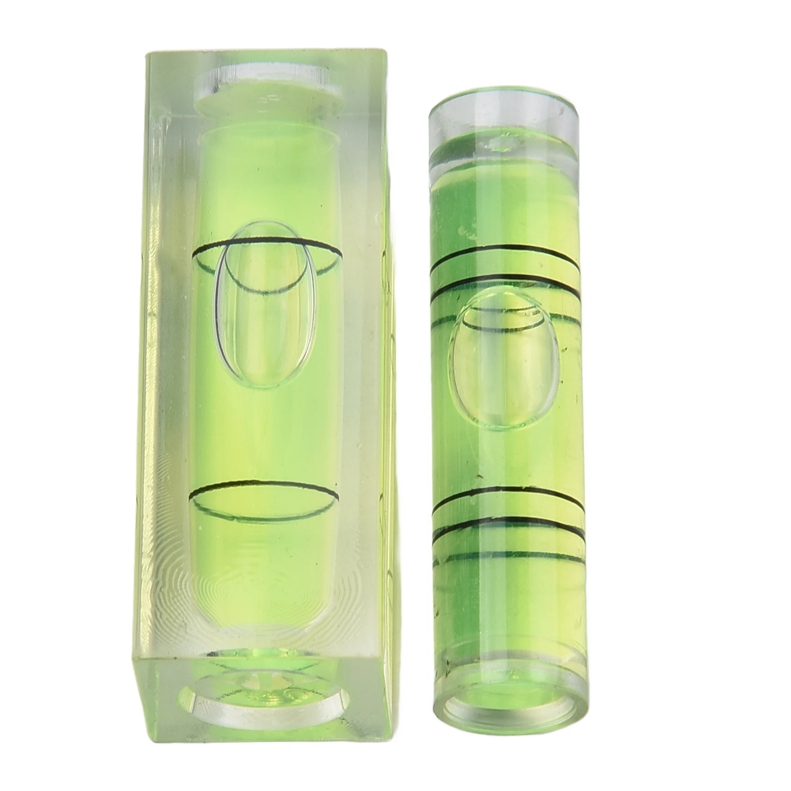 Practical High Quality Levelers Spirit-Level 2 Pcs Bead Type Bubble Easy To Use Mechanical Strip Transparent +Green