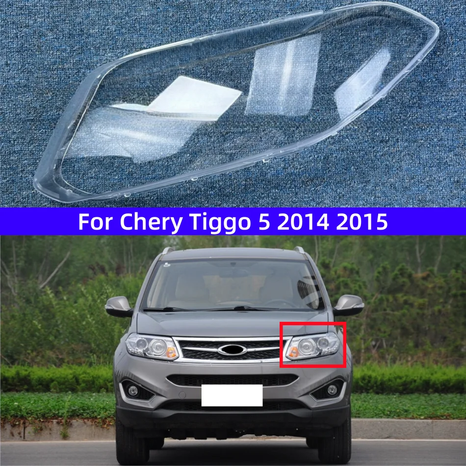 

For Chery Tiggo 5 2014 2015 Transparent Lampshade Headlamp Cover Lamp Shade Headlight Shell Lens Plexiglass