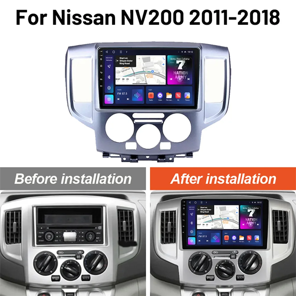 Autoradio para nissan nv200 2011-2018 rádio do carro multimídia automotivo vídeo estéreo subwoofer wifi gps vídeo carplay android 13 4g