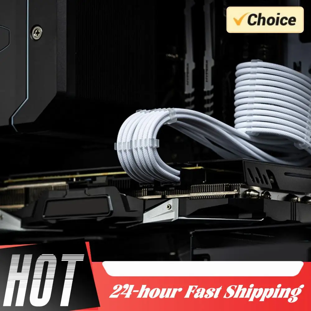 24pcs Cable Comb Organizer Acrylic for 3.0-3.6mm PC Power Cables Wiring 6/8/24 Pin Computer Cable Manager Clamp Clips