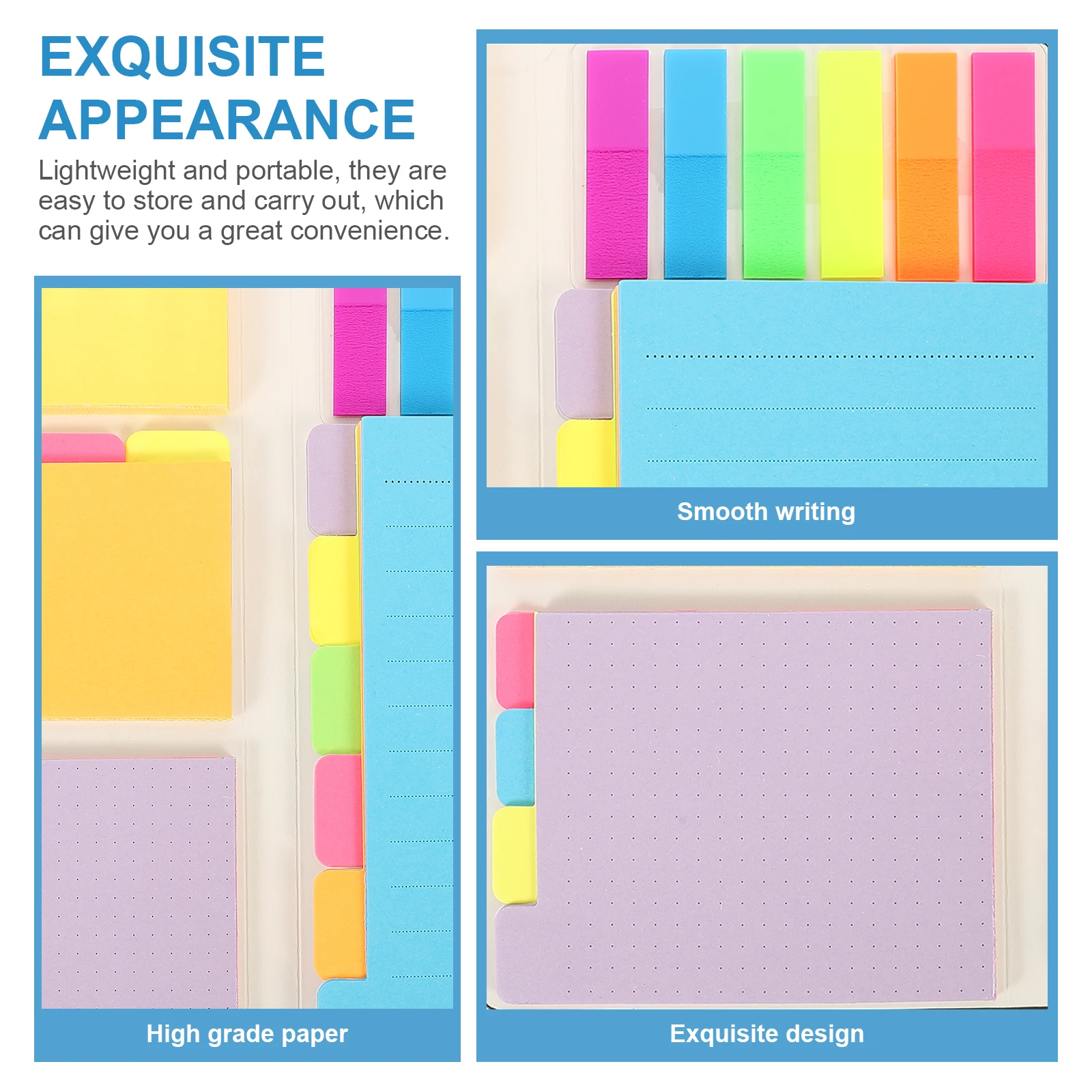 

Multi Memo Pocket Memo Pad Pads Self adhesive Pad Pocket Students Lightweight Portable
