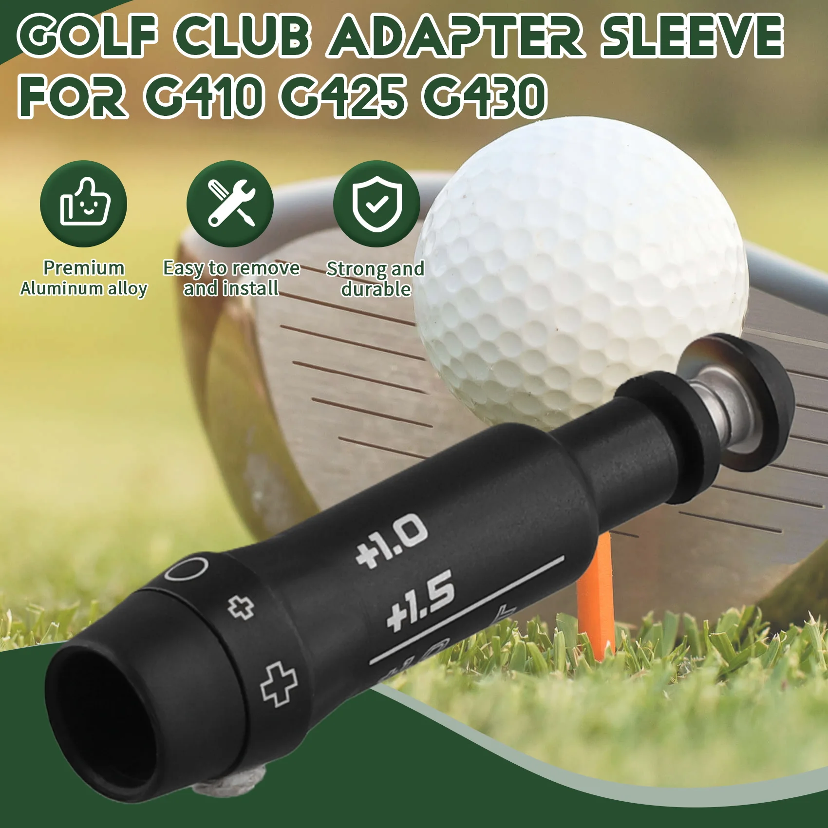 Substituição da luva do adaptador de golfe para driver G410 G425 G430 e Fairway Woodz (0,335)