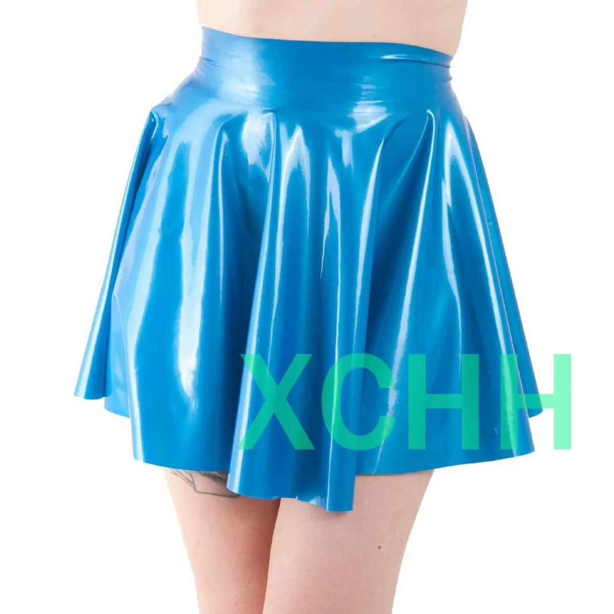 

Юбки из натурального латекса для женщин, модные резиновые платья, клубная одежда, облегающие мини-юбки, костюмы для Хэллоуина и косплея, индивидуальный пошив