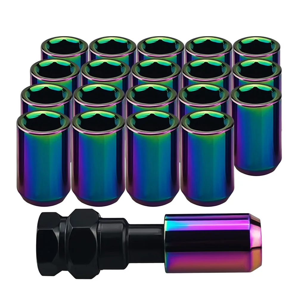 Universal Car 32mm Hub Nut Screw Steel Extended Wheel Lug Nuts 20pcs 16pcs Racing Wheel Nuts M12 x 1.25 M12x1.5 Accessories