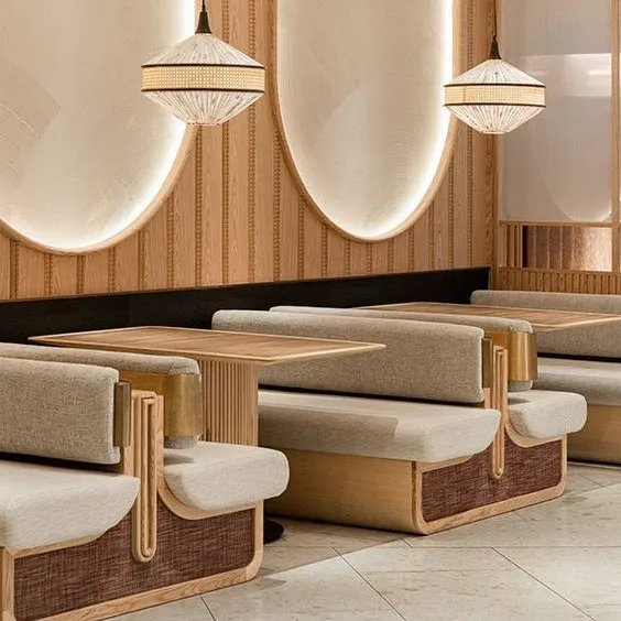 Popular Commercial Furniture Fast Food Restaurant Cafe Seating Restaurant Sofa Pavilion