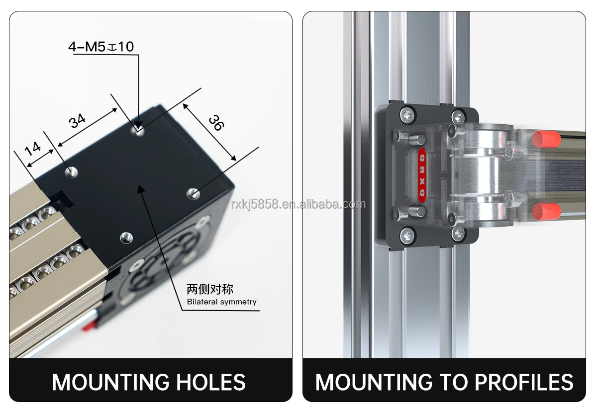 

QRXQ RXP50X Servo Motor Automatic Cross Silent High Speed Linear Guide Synchronous Belt Slide Module Can Be Customized