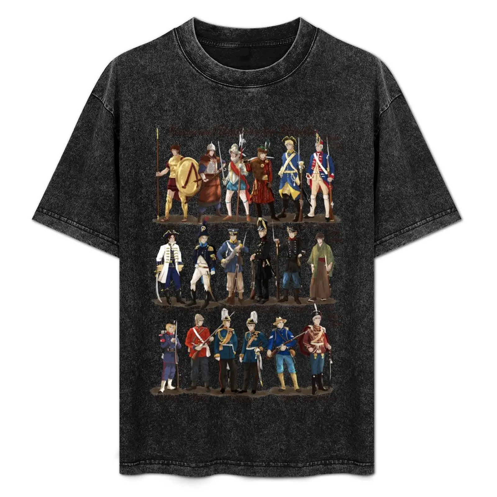 

Hetalia in Historical Uniforms T-Shirt boys whites graphics aesthetic clothes kawaii clothes mens t shirts casual stylish