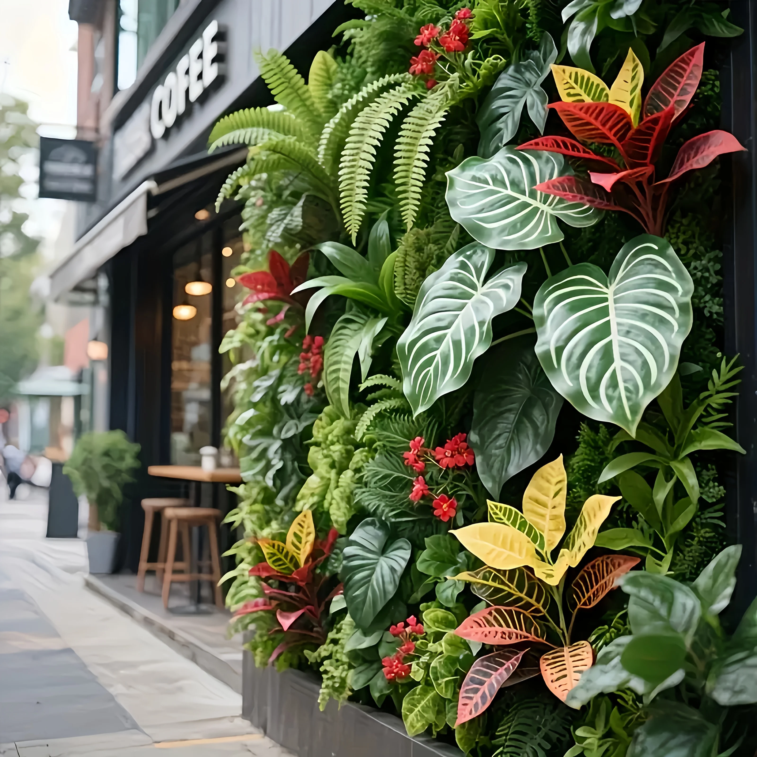 Flower Wall Panel - لوحة جدارية خضراء للنباتات الخارجية بتصميم