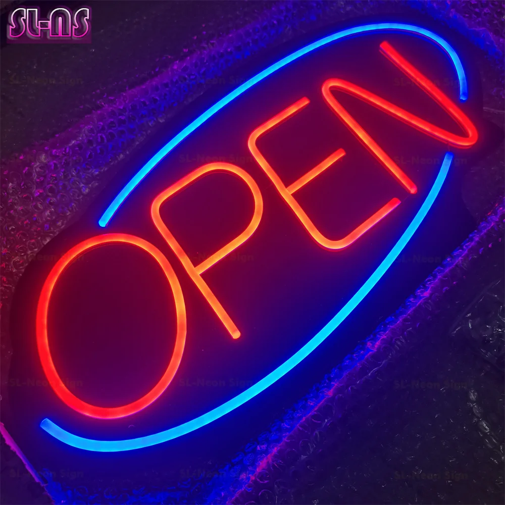 Imagem -02 - Open Neon Sign Light Grande Led Neon Lamp Quarto Home Party Wall Decor Iluminação Comercial Tubo Colorido Clube Ktv Night Ope