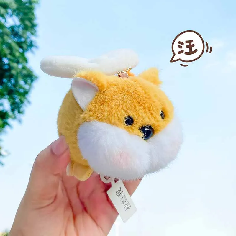 New Creative Chubby Little Animal Pig Dog Panda Pull String Flying Toys Keychain Pendant Kids Stress Relieving Toys Bag Pendant