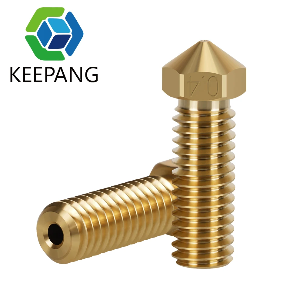 

2PC E3D V6 Brass Volcano Nozzle For 3D Printers Hotend For Volcano Hotend M6 Extruder Nozzle