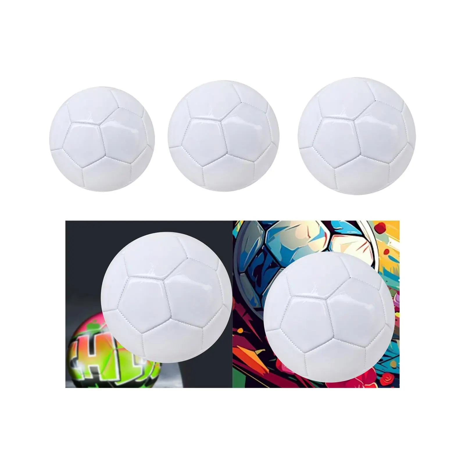 White Soccer Ball Professional Painting Training Ball DIY Soccer Ball Outdoor