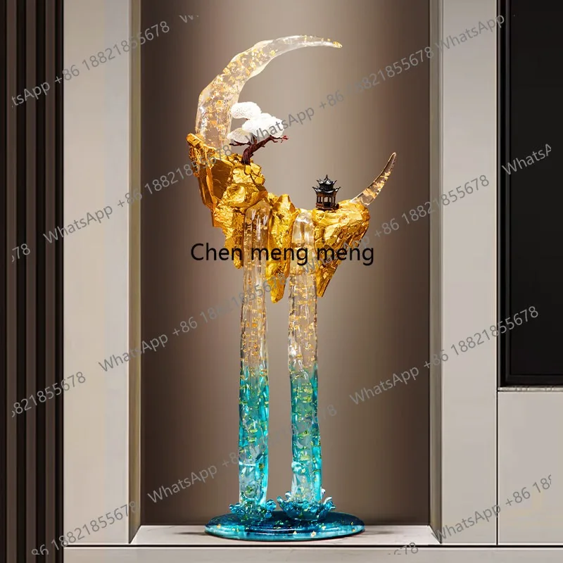 Living room large entrance artistic conception suspended landscaping entrance door niche screen, ornament advanced sense