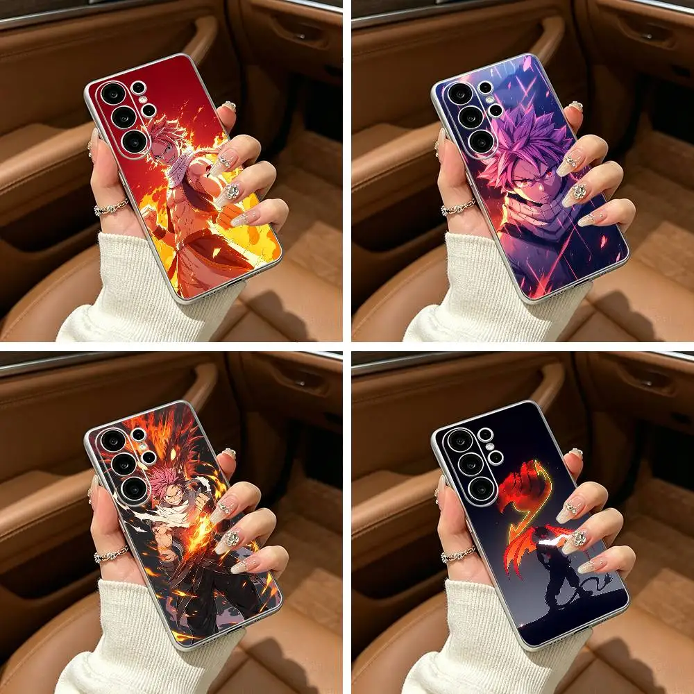 N-Natsu D-Dragneel F-Fairy T-Tail-NDFT Clear Phone Case for Samsung S25, S24, S21, S22, S23, S30, Ultra, S20, Plus, FE, Lite